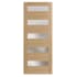 Stile Doors 32" x 80" White Oak 5 Lite Satin Etched Glass Solid Core Slab Door
 White Oak
